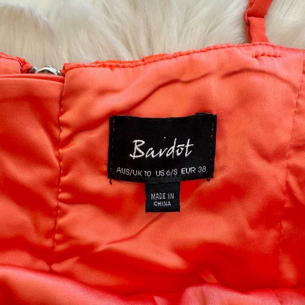 Bardot Mariella Ruffled Lace Mini Dress Orange 6 - image 7