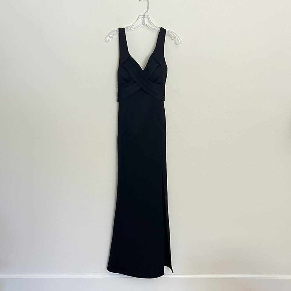 windsor / black maxi dress thick strap slit S - image 1