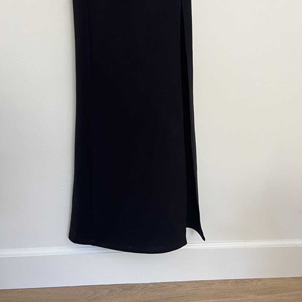 windsor / black maxi dress thick strap slit S - image 2