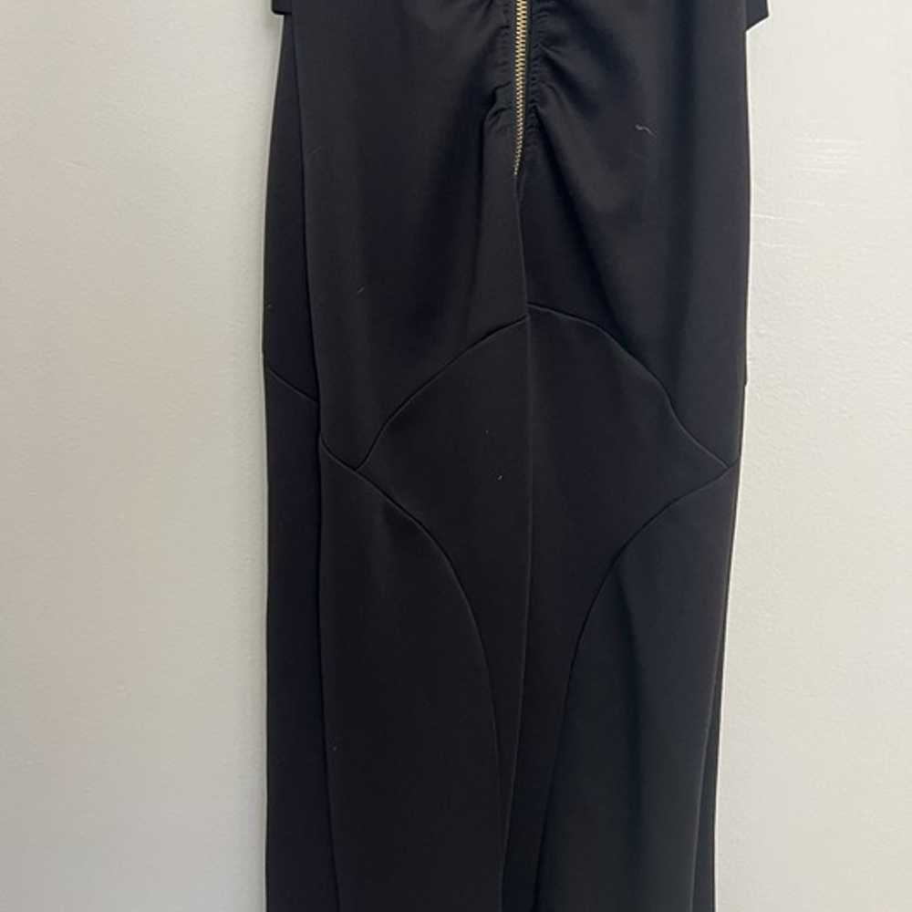 windsor / black maxi dress thick strap slit S - image 6