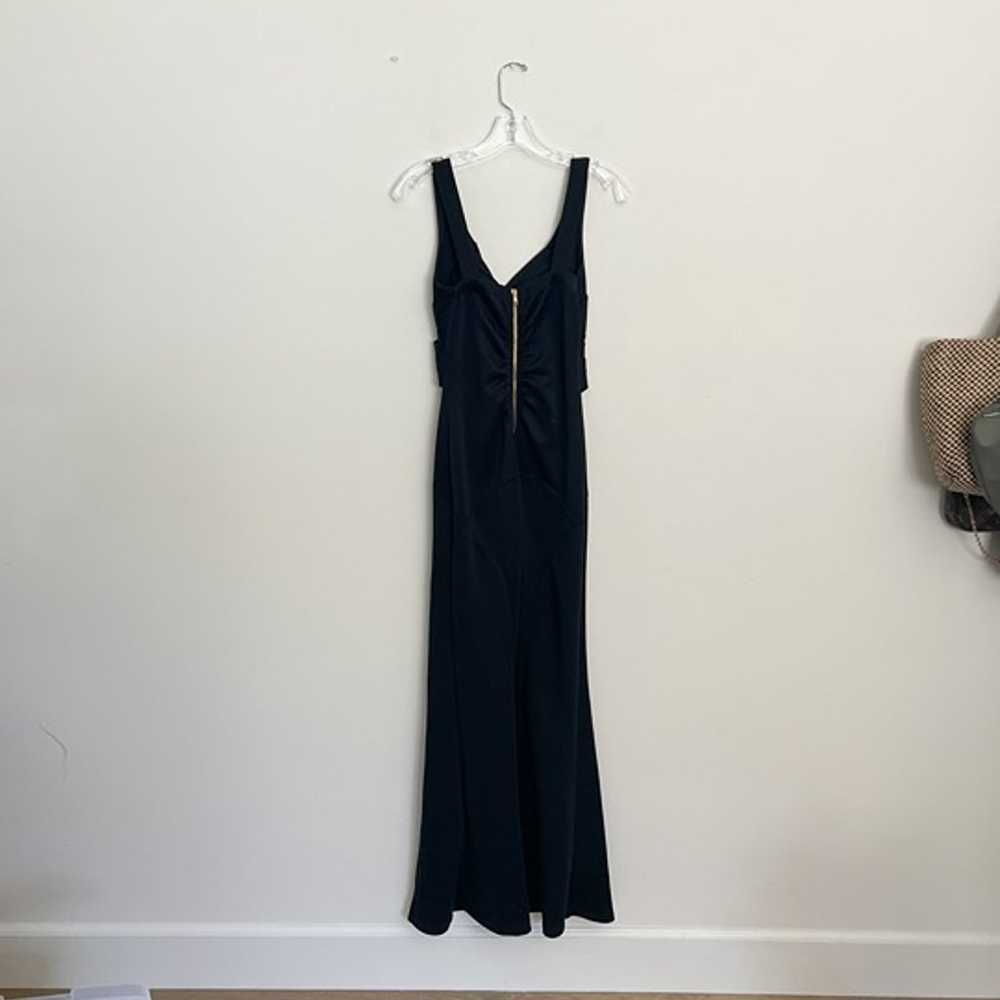 windsor / black maxi dress thick strap slit S - image 7