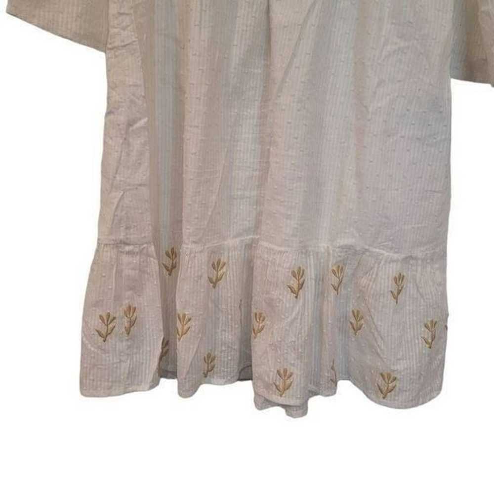 LOV Women's Off-White Cotton & Gold Floral-Embroi… - image 12