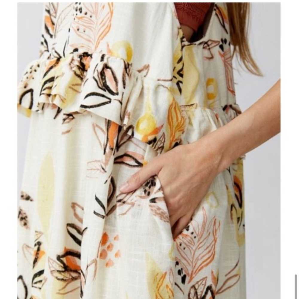 Free People Anita Ivory Multi Print Floral Sleeve… - image 6