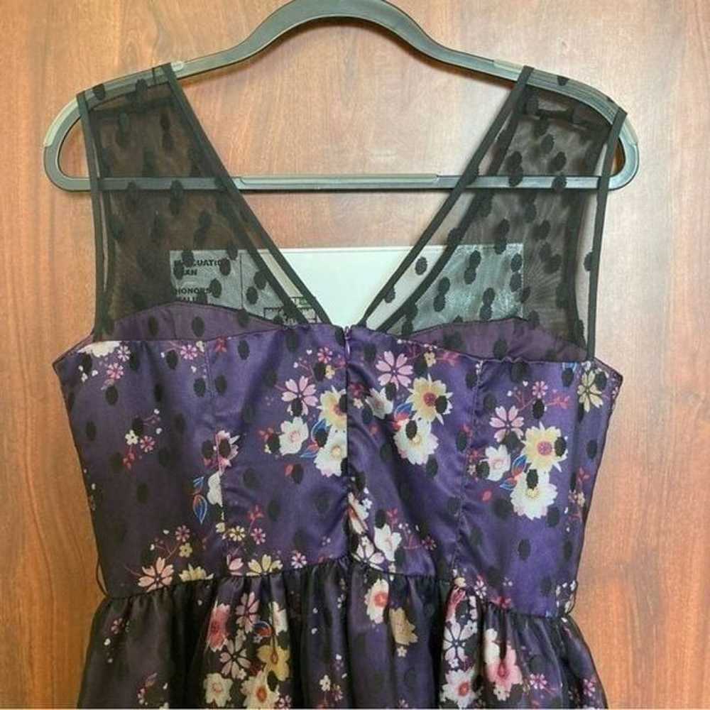 LINDY BOP Aliza A-Line Dress Size 10 Purple Flora… - image 6