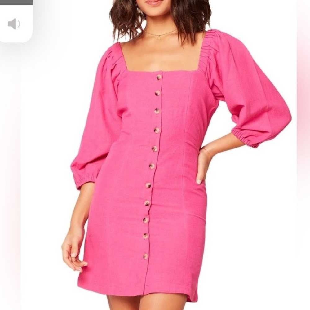 L*Space Marina Linen Dress In Pink Size Large - image 1
