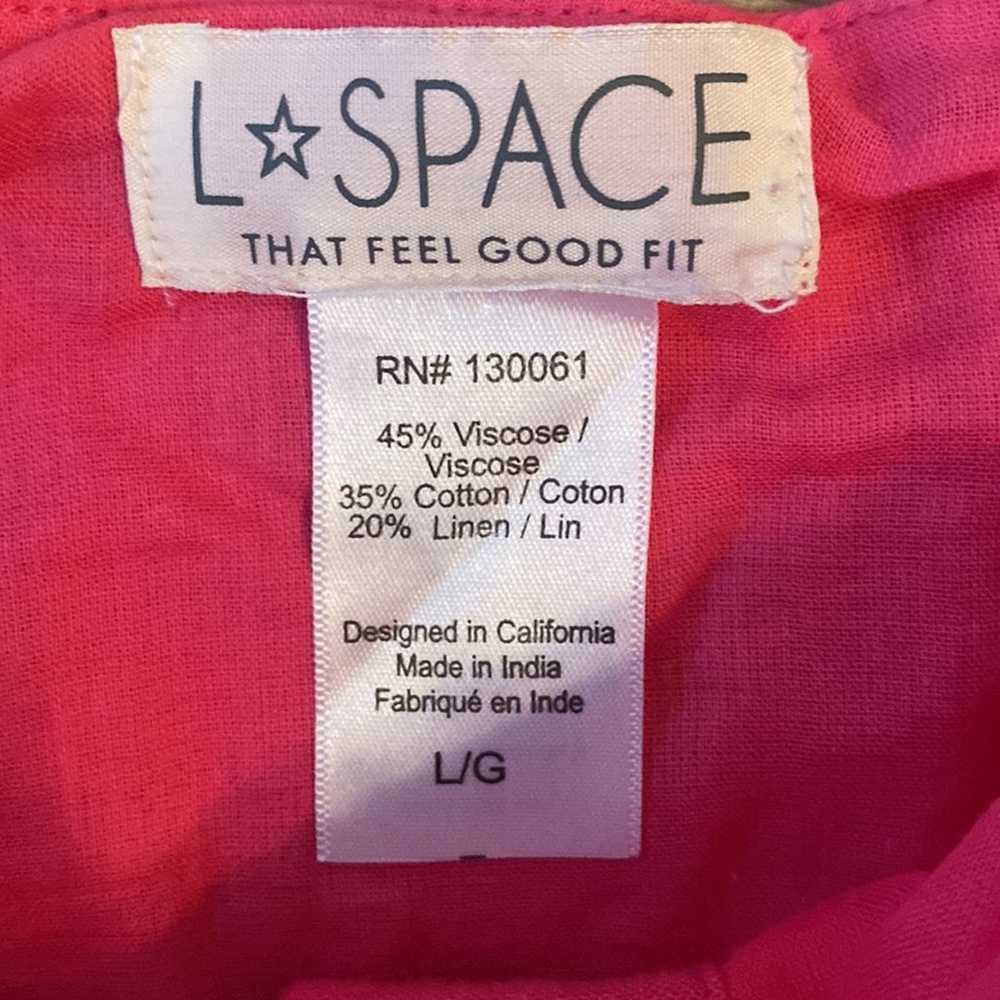 L*Space Marina Linen Dress In Pink Size Large - image 7