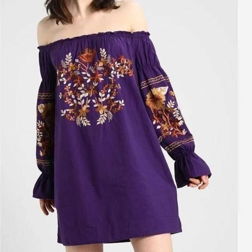 Free People Fleur Du Jour Shift Purple Dress Size… - image 1