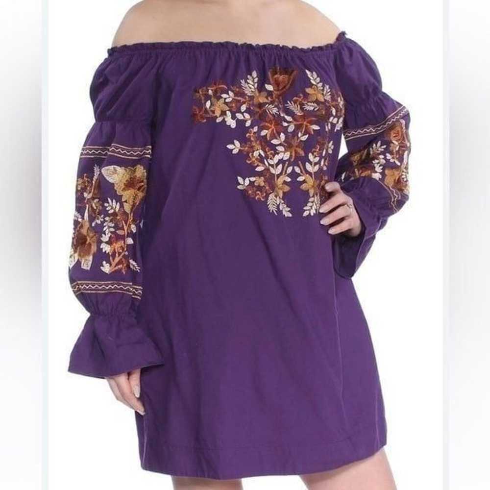 Free People Fleur Du Jour Shift Purple Dress Size… - image 2