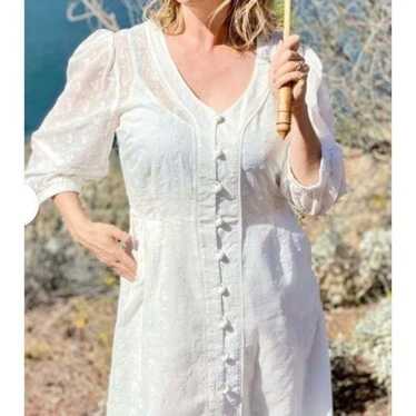 Cabi 8 Womens 5943 Midsummer Dress White Eyelet F… - image 1