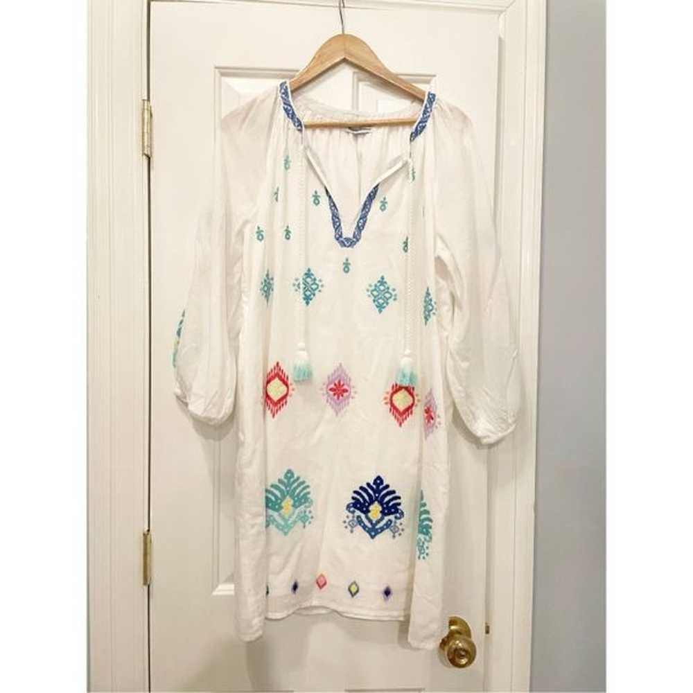 Tommy Bahama Watercolor Embroidered Ikat V Neck T… - image 6