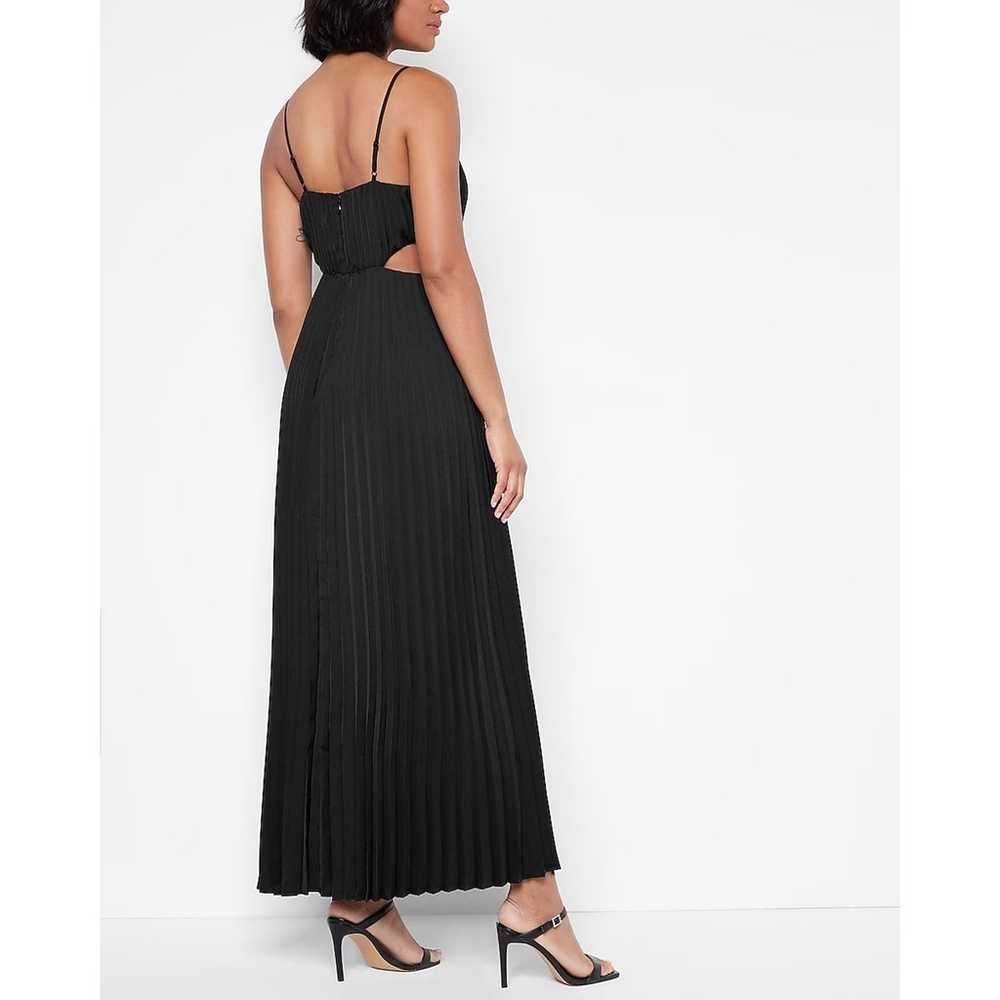 Express NWOT Pleated Side Cutout Maxi Dress Black… - image 3