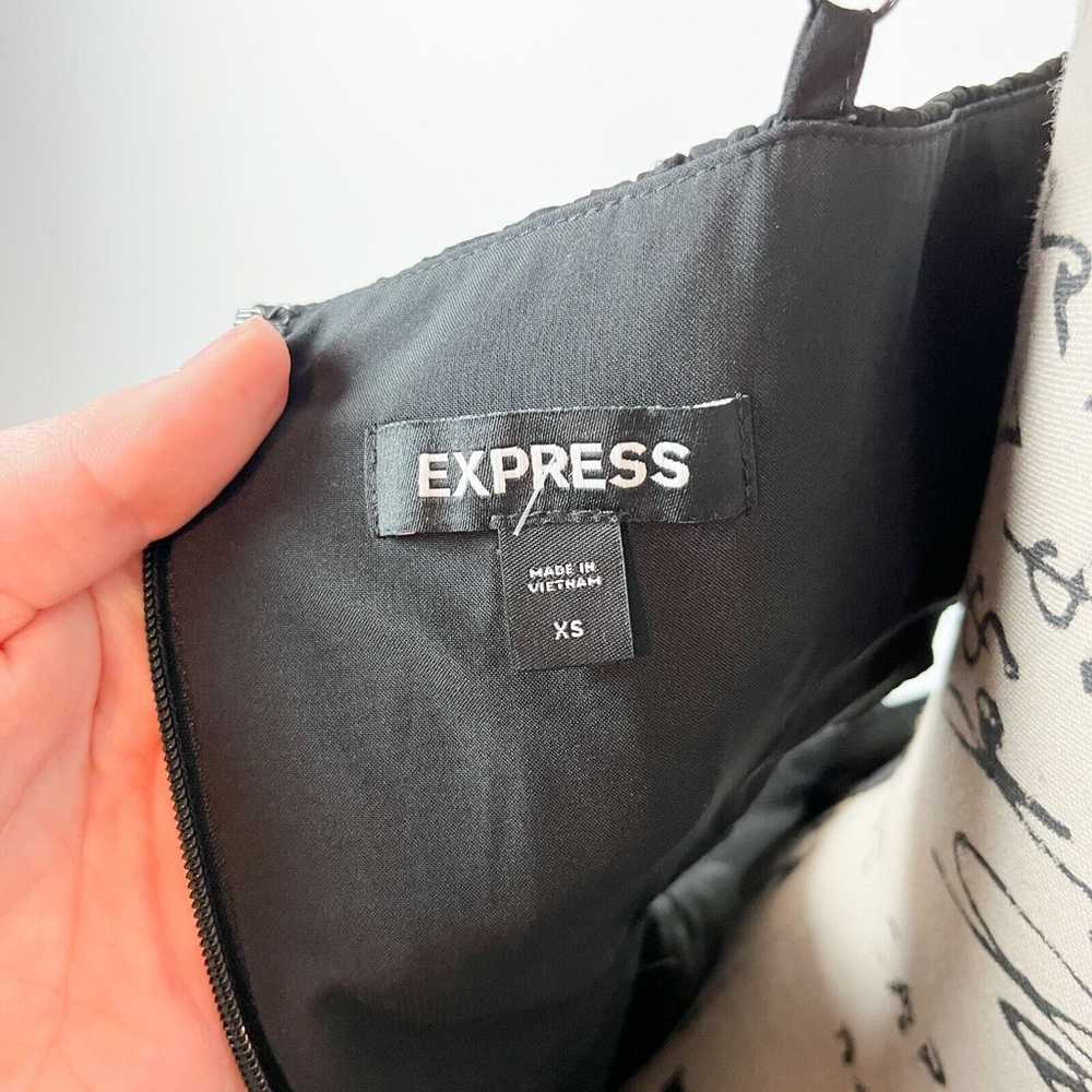 Express NWOT Pleated Side Cutout Maxi Dress Black… - image 5