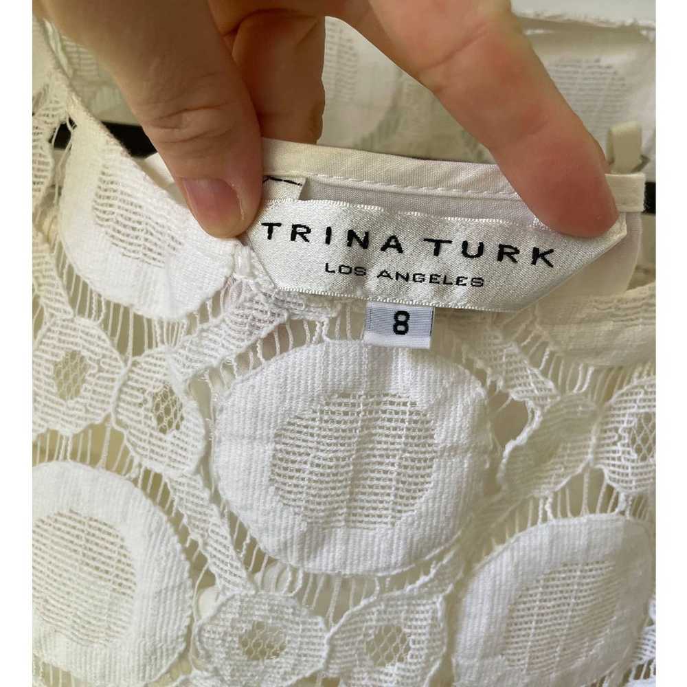 Trina Turk White Lace Mini Dress - image 5
