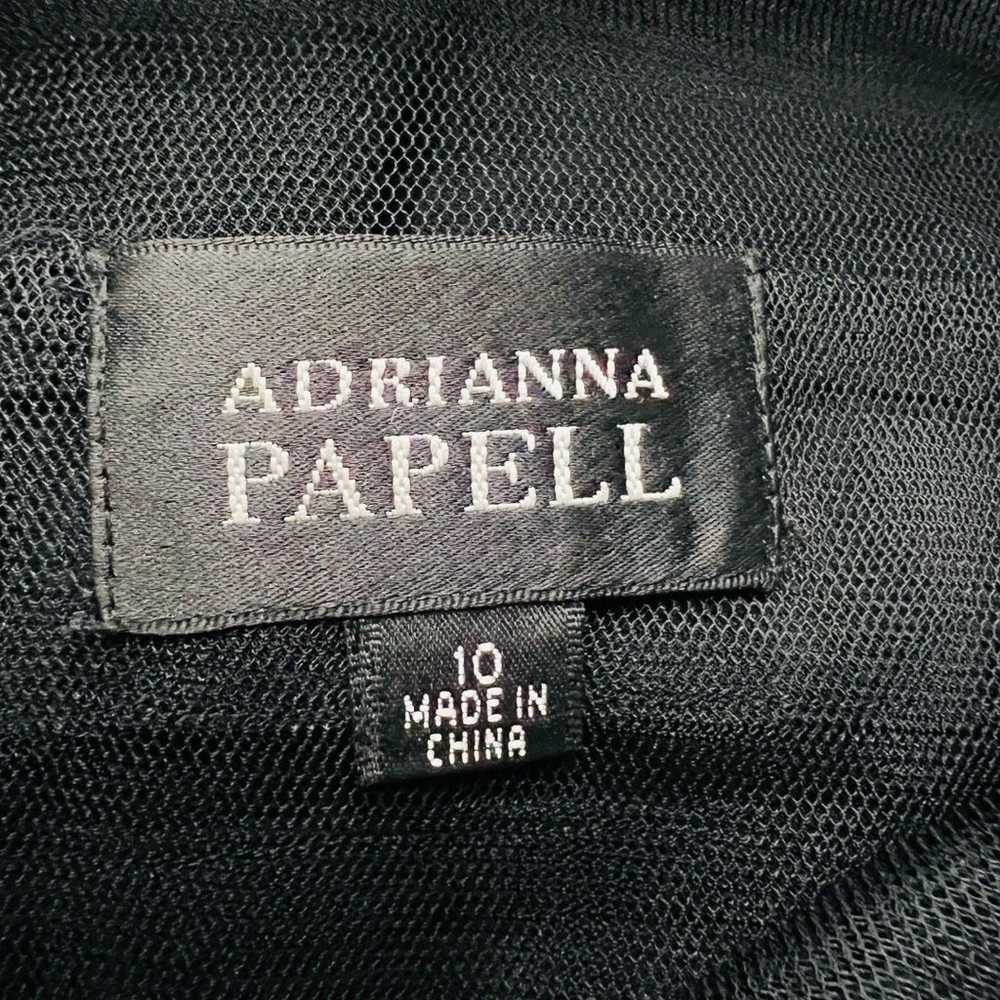 Adrianna Papell Sheer Shoulder Black Dress - image 3