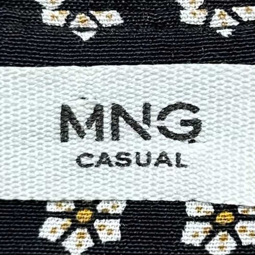 MNG Mango Black Floral Polka-Dot Long Sleeve Midi… - image 2
