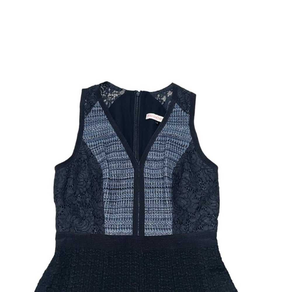 Rebecca Taylor Tweed & Lace Sleeveless Pleated Sw… - image 3