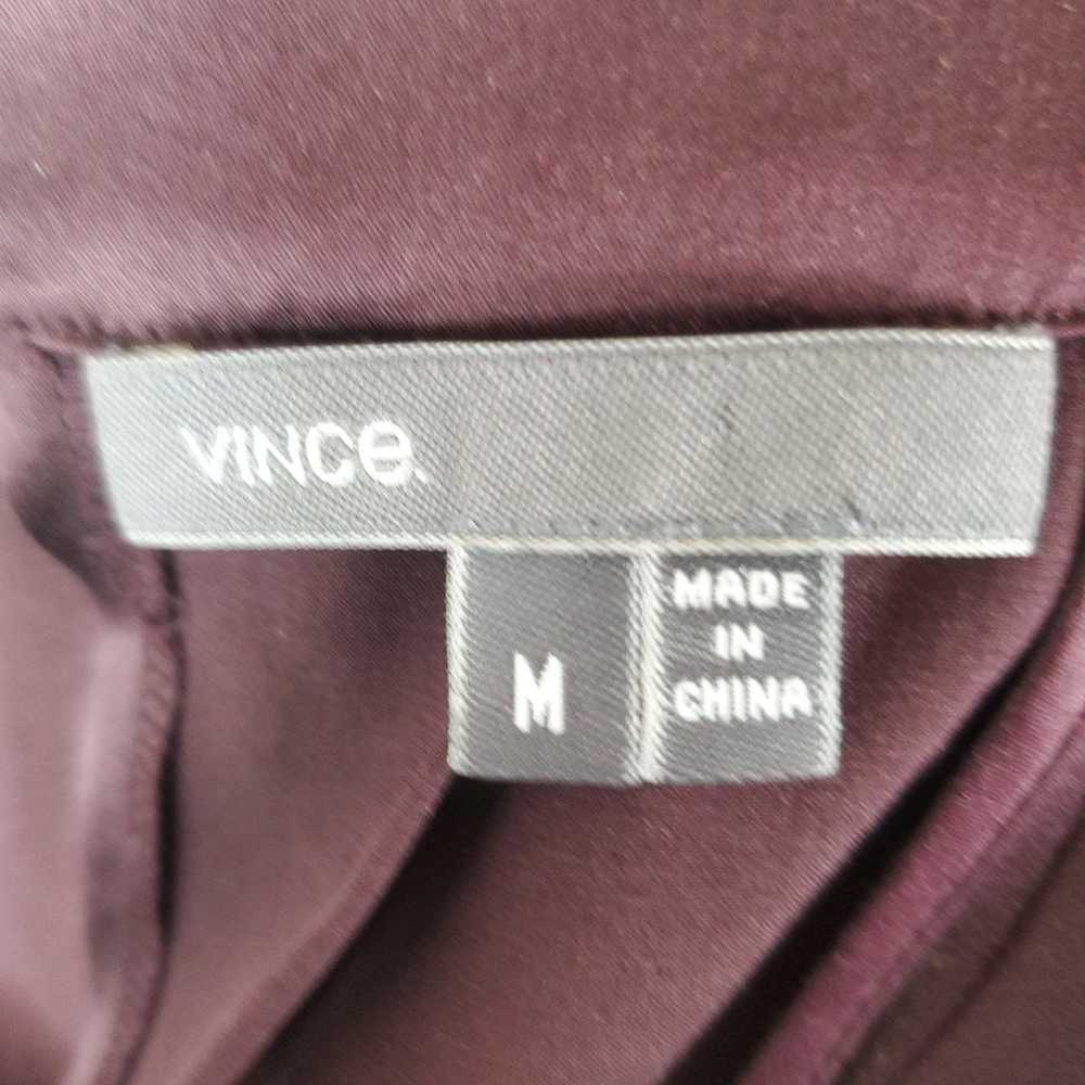 Vince Purple Silk V Neck Ruffle Detail Front Slee… - image 6