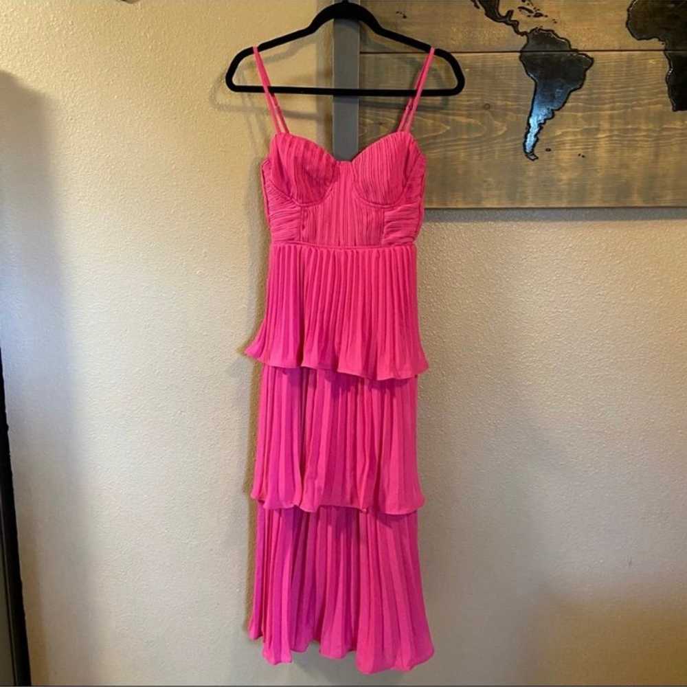 NWOT Lulus Cascading Crush Hot Pink Tiered Bustie… - image 9