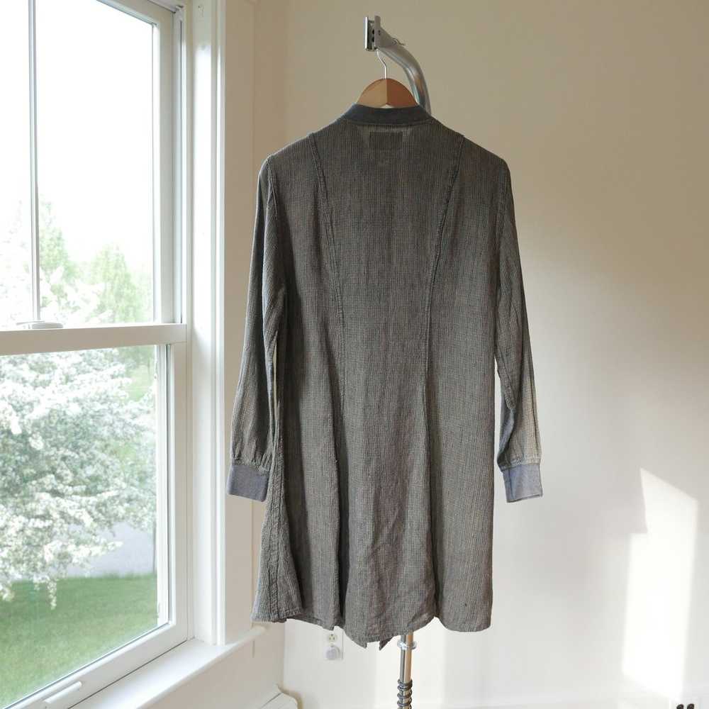 FLAX | Linen dress snap down long-sleeve laganloo… - image 2
