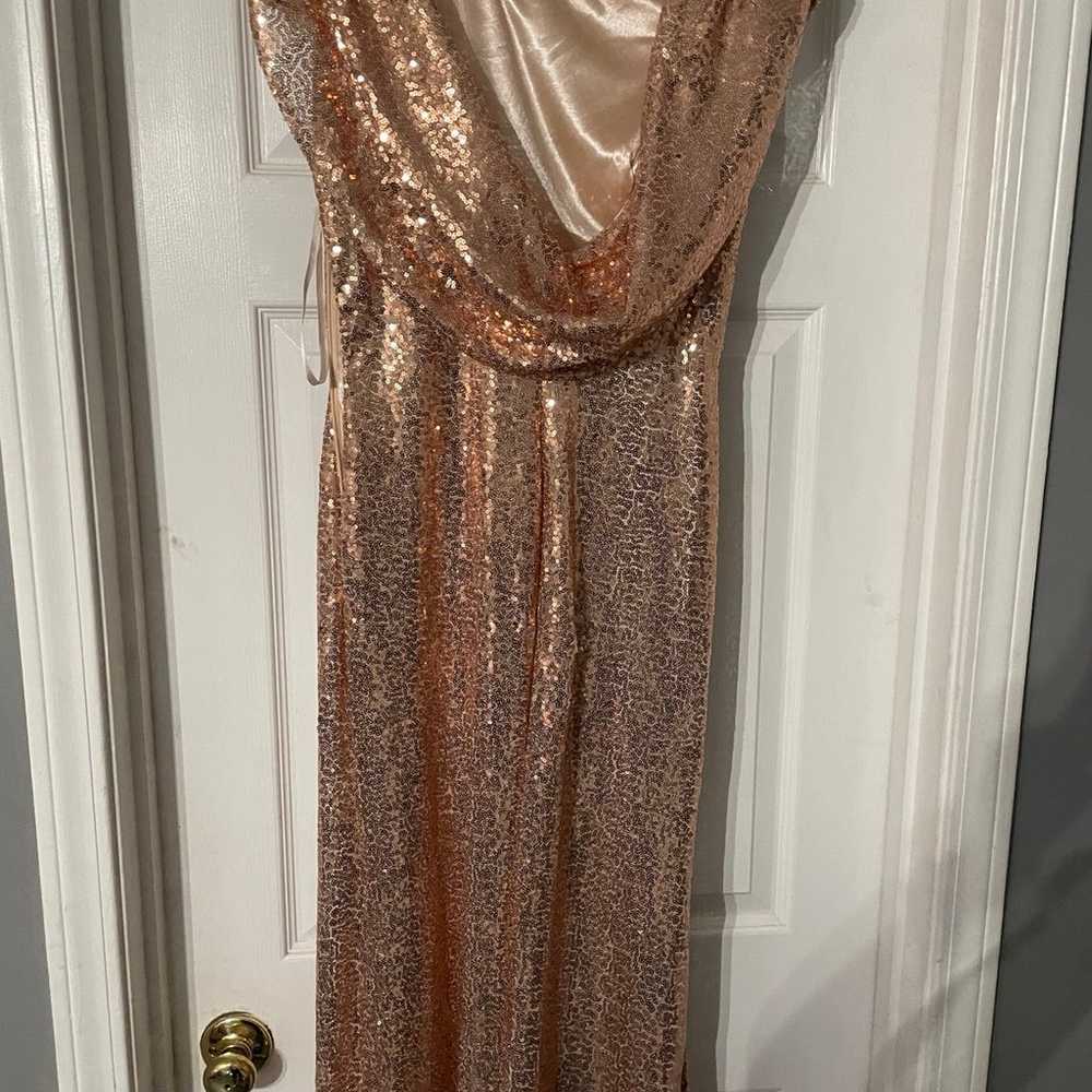 gold sequin dress - image 4