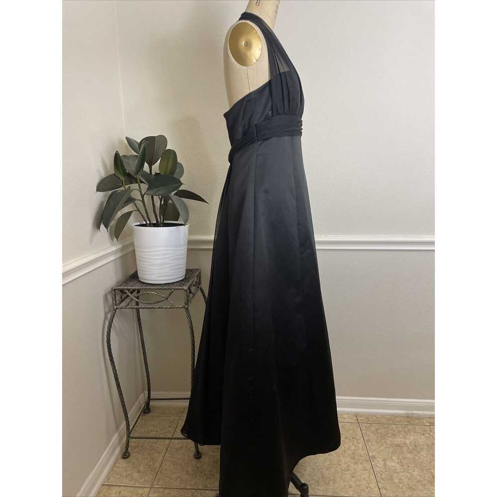davids bridal, long black gown, polyester, size 10 - image 3