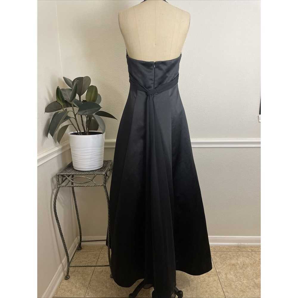davids bridal, long black gown, polyester, size 10 - image 4