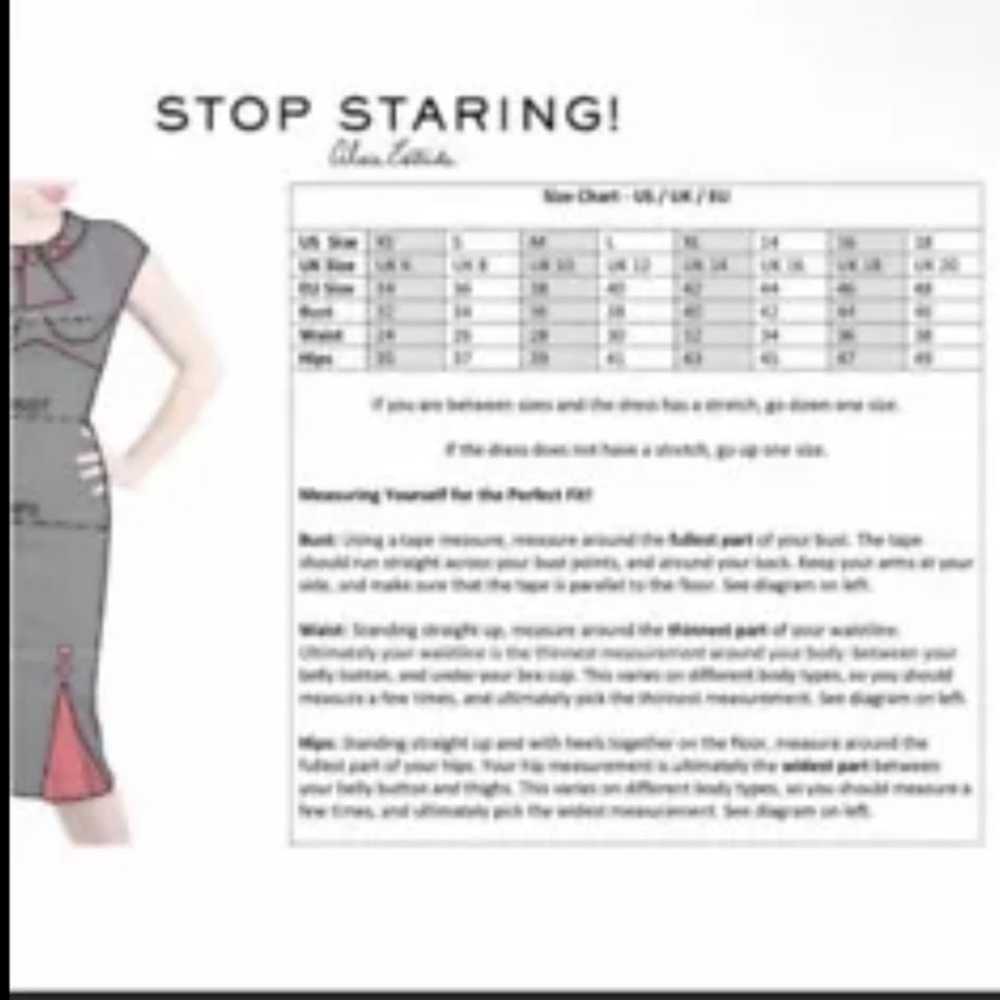 Stop Staring Dress Sz L Blk Red Polka Dot Collar … - image 9