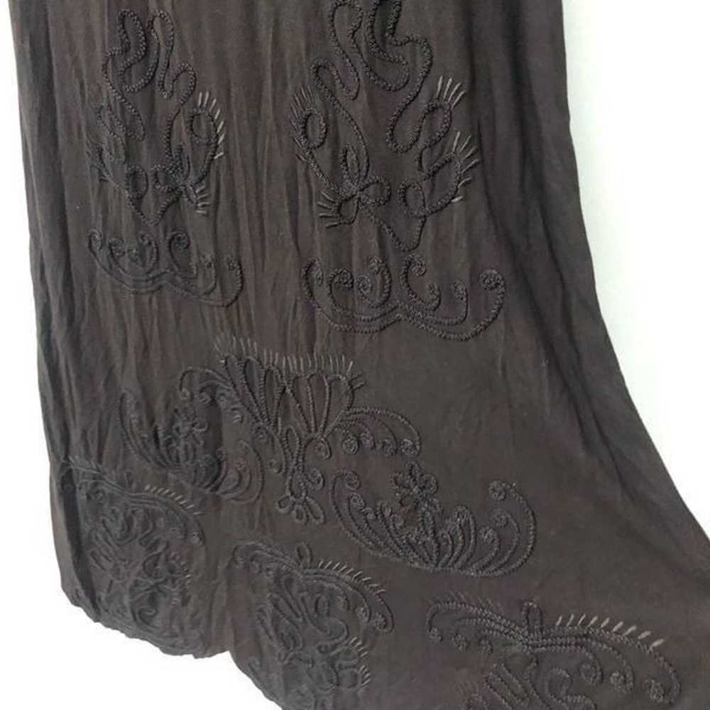 soft surroundings black embroidered sheer sleeves… - image 5
