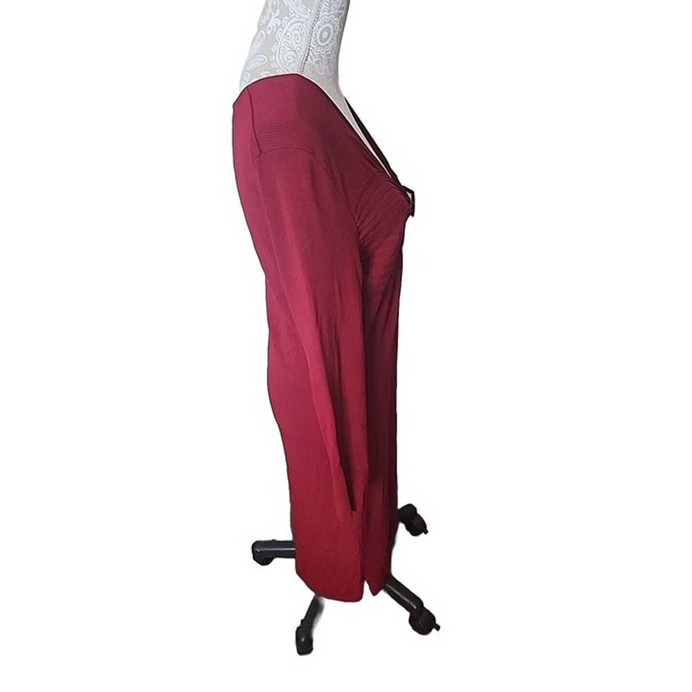 BCBGMAXAZRIA Dress Midi Knit Sheath Cocktail Deep… - image 3