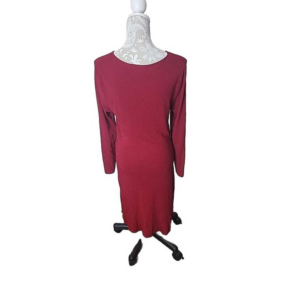 BCBGMAXAZRIA Dress Midi Knit Sheath Cocktail Deep… - image 4