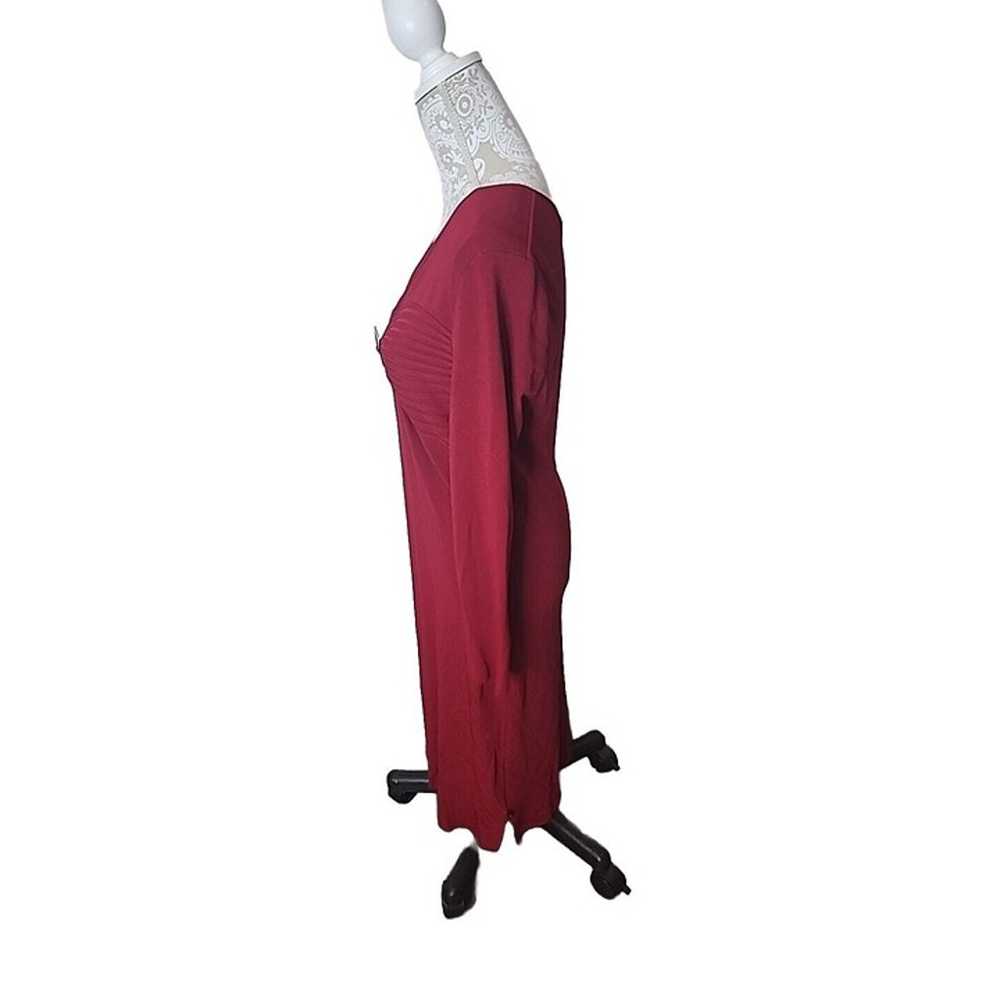 BCBGMAXAZRIA Dress Midi Knit Sheath Cocktail Deep… - image 5