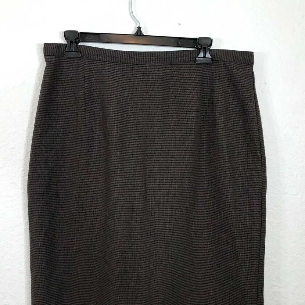 Vintage Chico's Design Midi Skirt Size 2 Brown St… - image 3