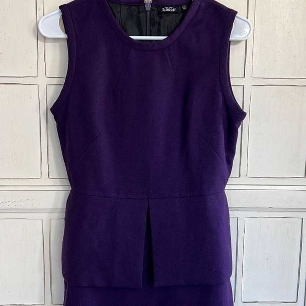 Kate Spade Saturday size 2 dark purple dress - image 2