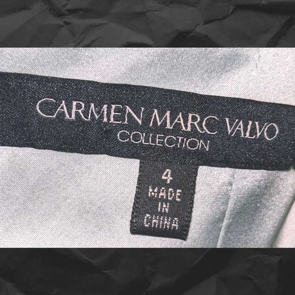 Carmen Marc Valvo Silk Watercolor Halter Party Dr… - image 6