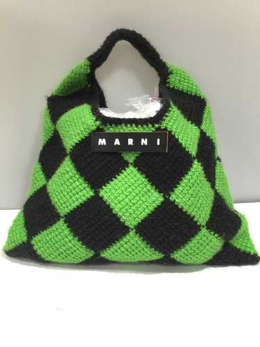Marni Argyle Pattern Knit Handbag/Wool/Grn Bag - image 1