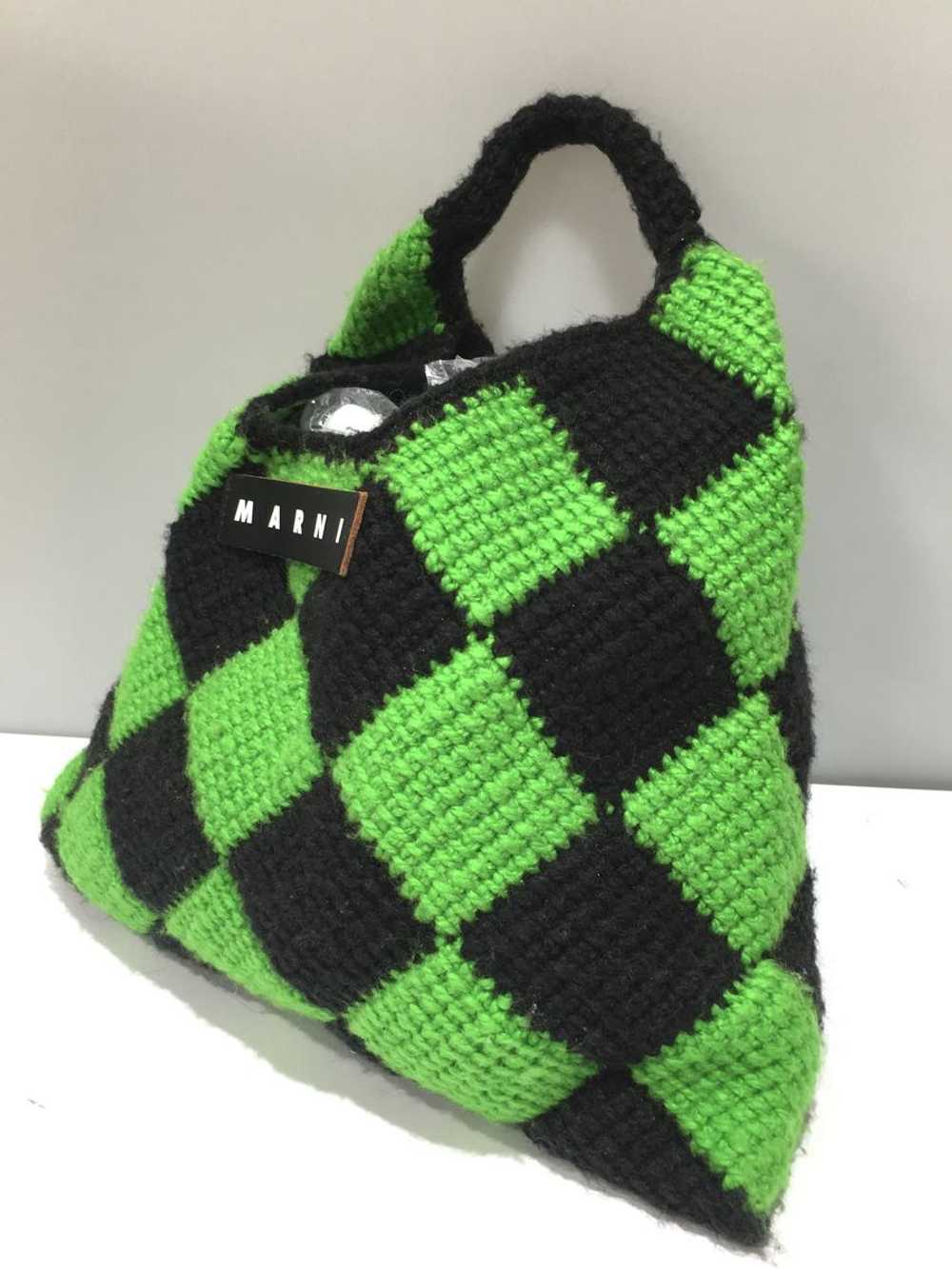 Marni Argyle Pattern Knit Handbag/Wool/Grn Bag - image 2