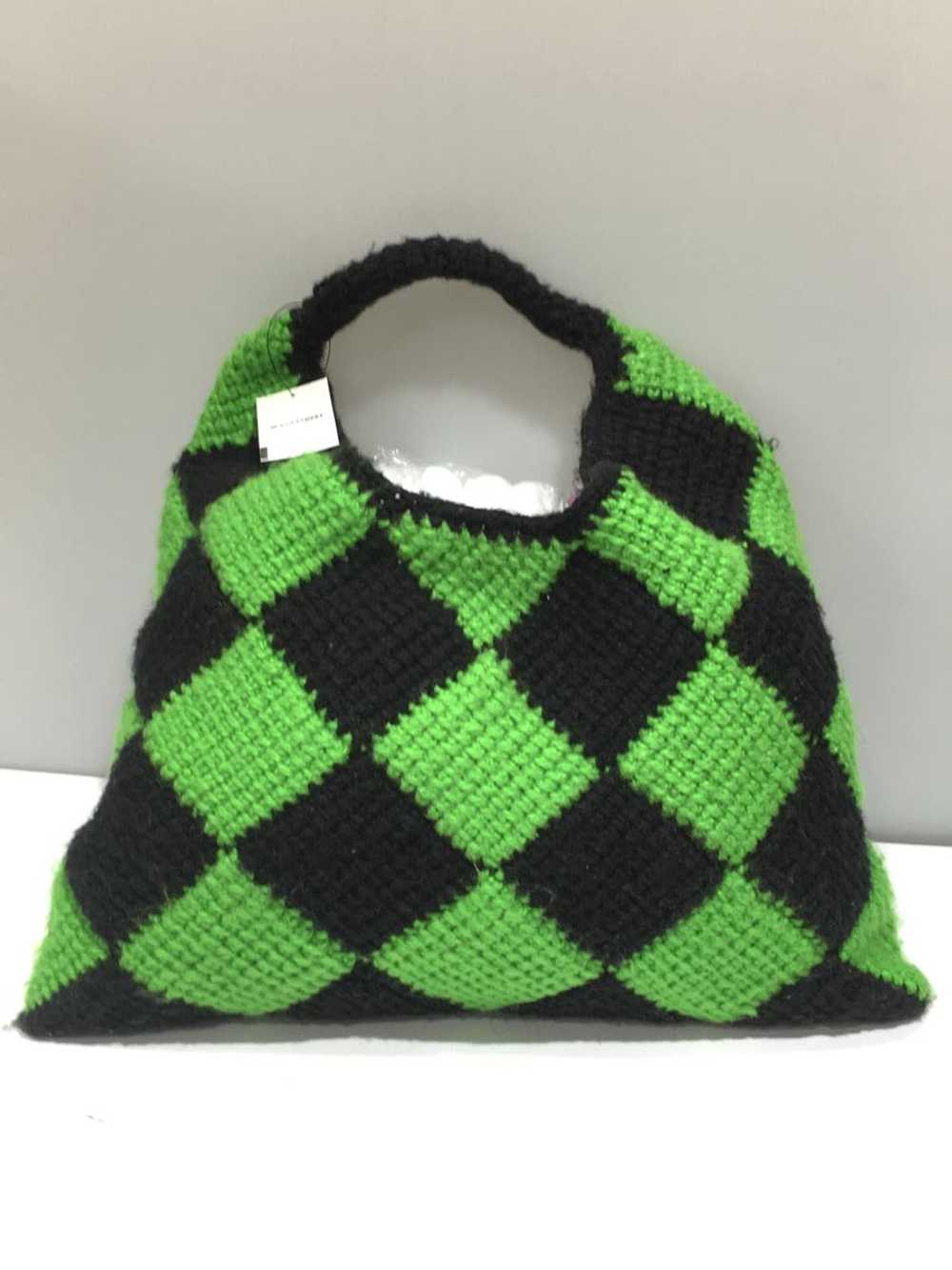 Marni Argyle Pattern Knit Handbag/Wool/Grn Bag - image 3