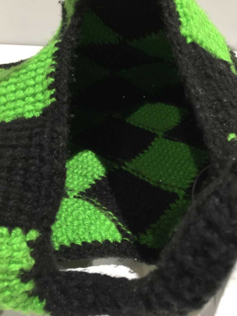 Marni Argyle Pattern Knit Handbag/Wool/Grn Bag - image 6
