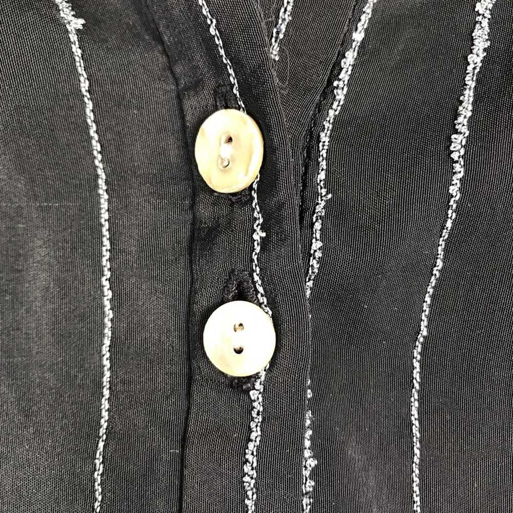 BECKEN Cinched Long Sleeve Button Up Ruffle Hemli… - image 11