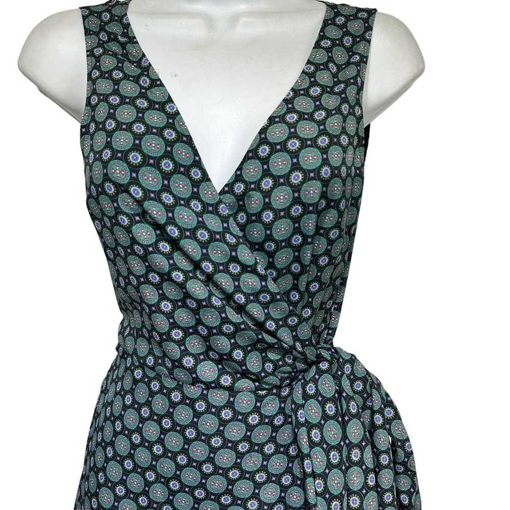Tory Burch medallion Ruffle Wrap Dress Size 2 - image 2