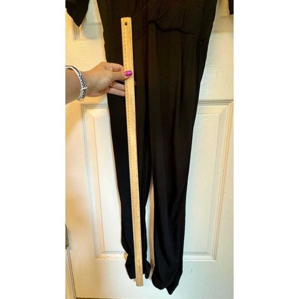 MONROW Long Sleeved Crepe Black Jumpsuit Romper W… - image 11