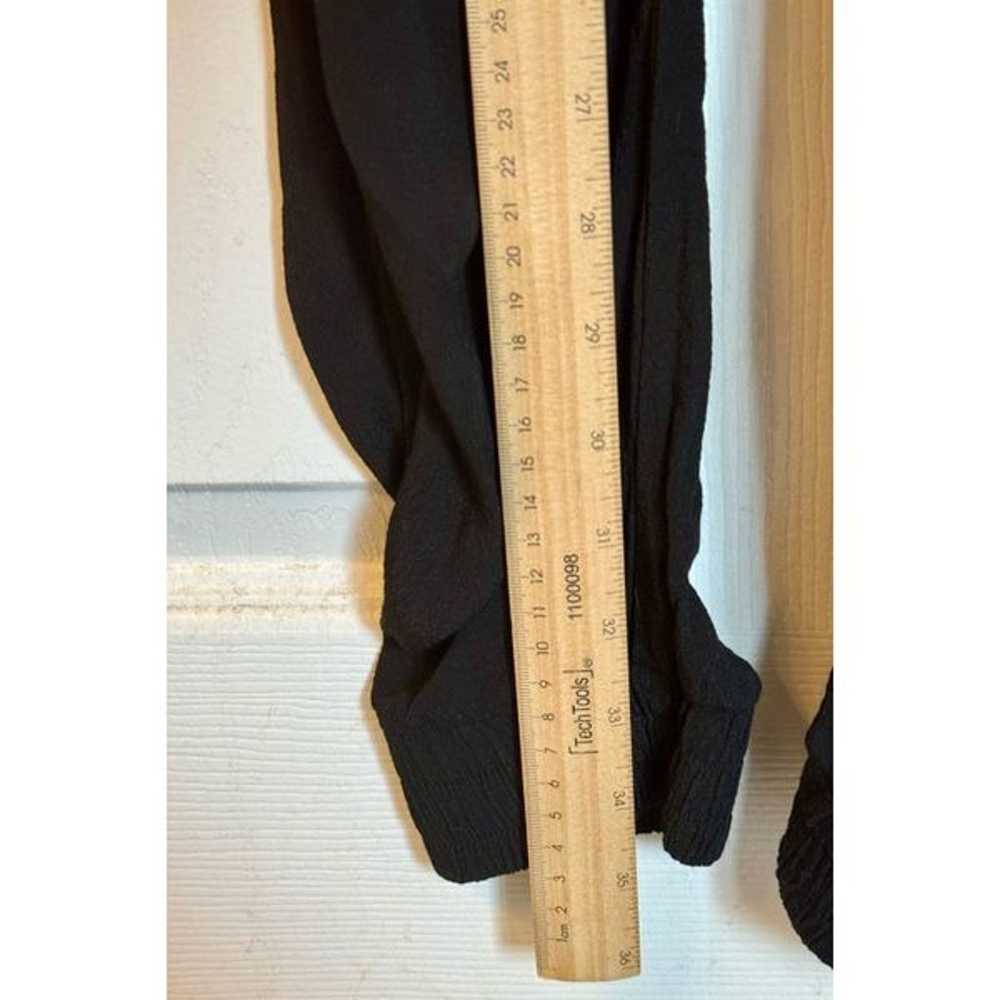 MONROW Long Sleeved Crepe Black Jumpsuit Romper W… - image 12