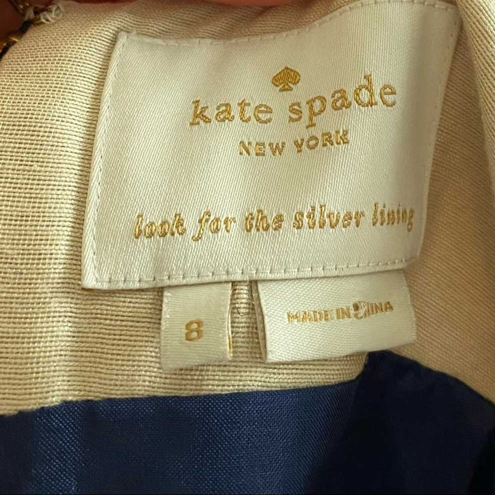Kate Spade Navy Blue & Cream Sheath Wiggle Dress … - image 4