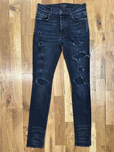 Amiri Amiri Black Denim Side Spellout Jeans Sz 31 - image 1