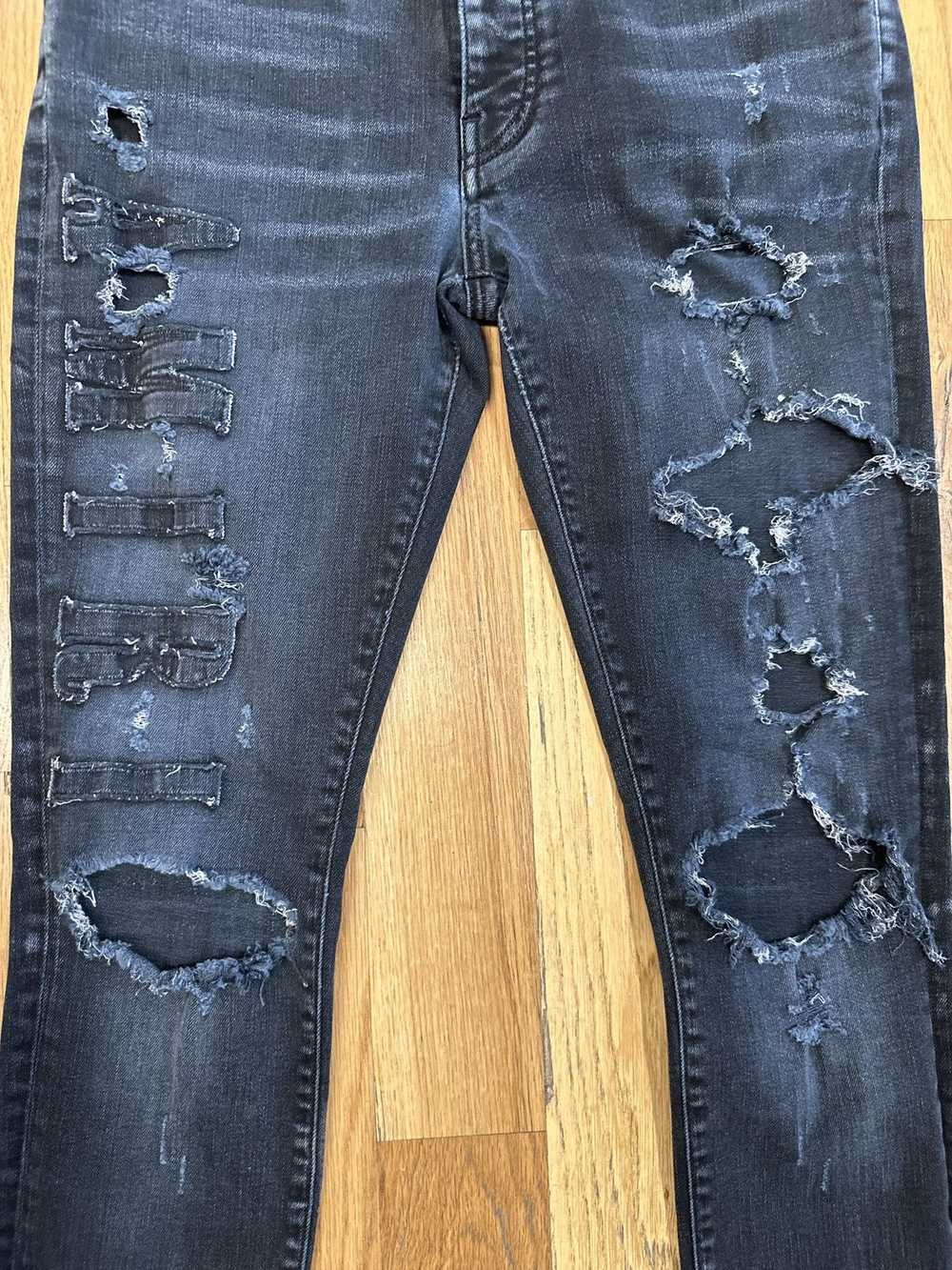 Amiri Amiri Black Denim Side Spellout Jeans Sz 31 - image 3