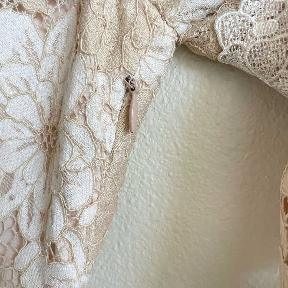 Saylor Ivory Maggy Floral Lace V-Neck Sheath Midi… - image 9