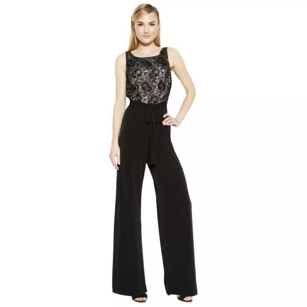 Calvin Klein Sleeveless Lace Bodice Wide Leg Blac… - image 2