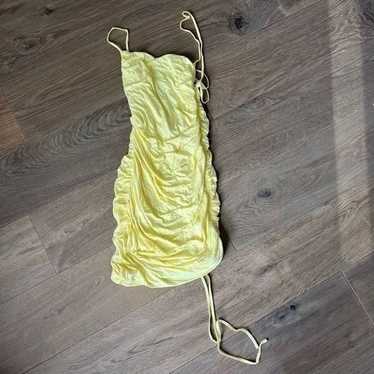 Majorelle Women's Yellow Ruched Bodycon Dress Siz… - image 1