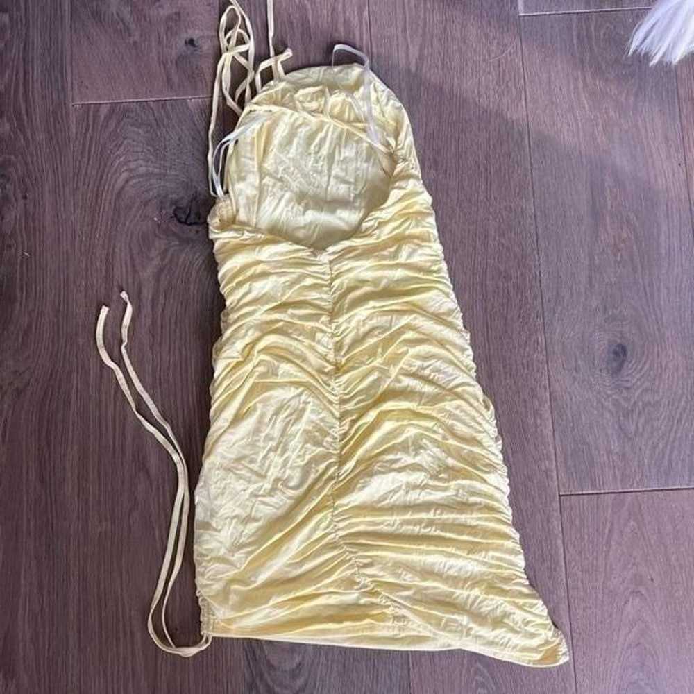 Majorelle Women's Yellow Ruched Bodycon Dress Siz… - image 3