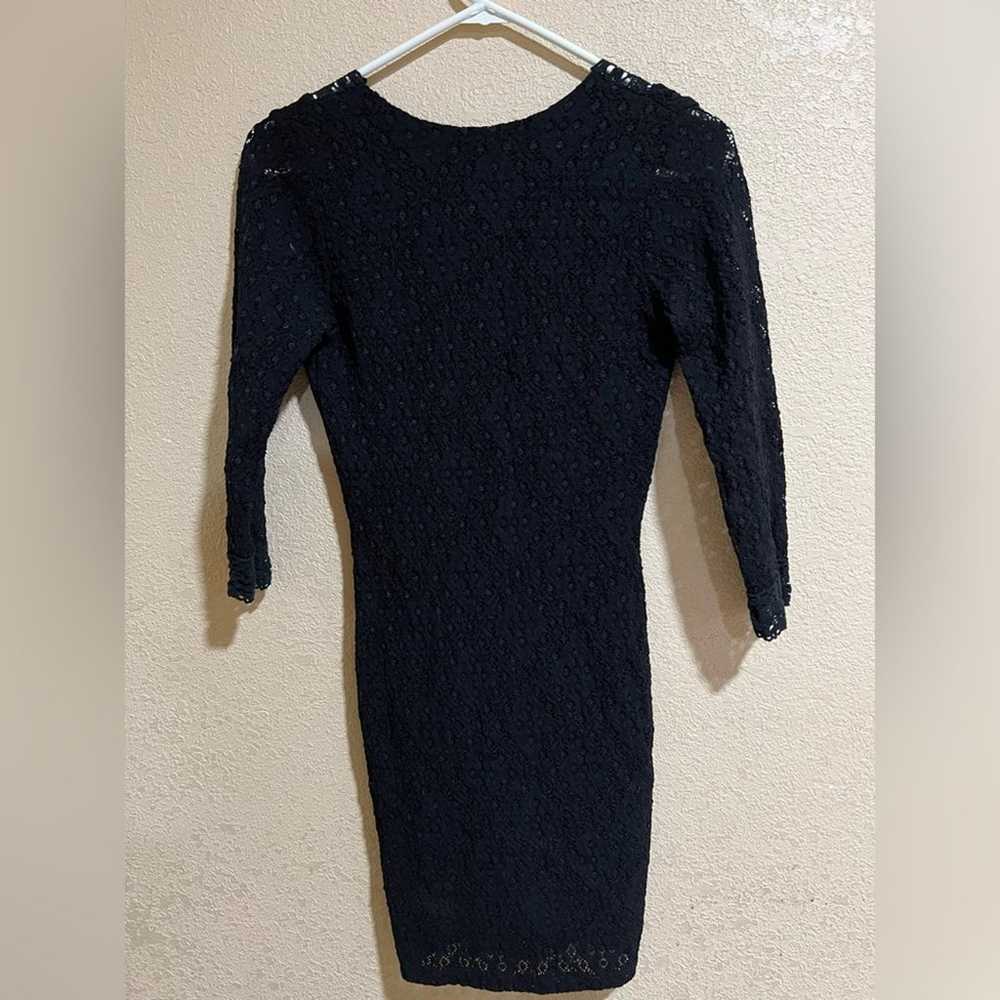 Nightcap Clothing Black Lace stretchy mini dress … - image 5